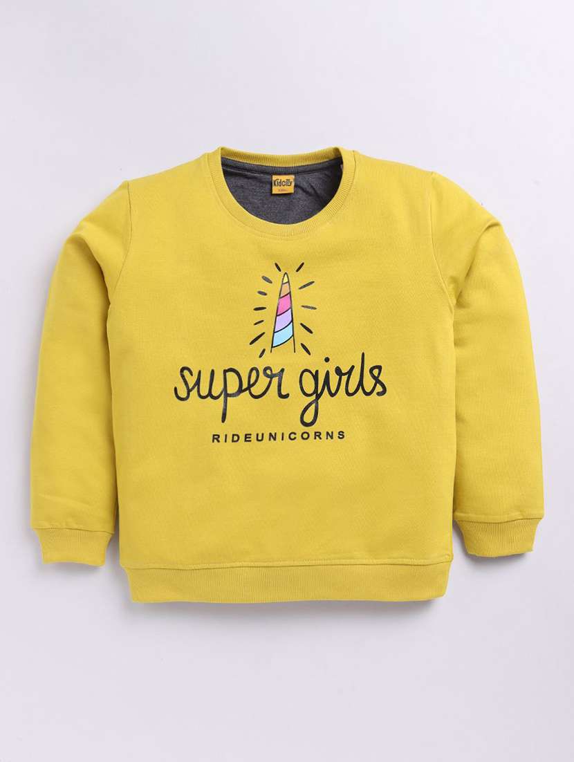 girls printed long sleeve sweatshirt