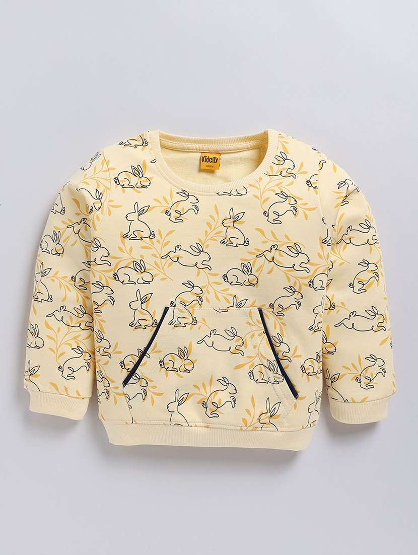 girls printed long sleeve sweatshirt