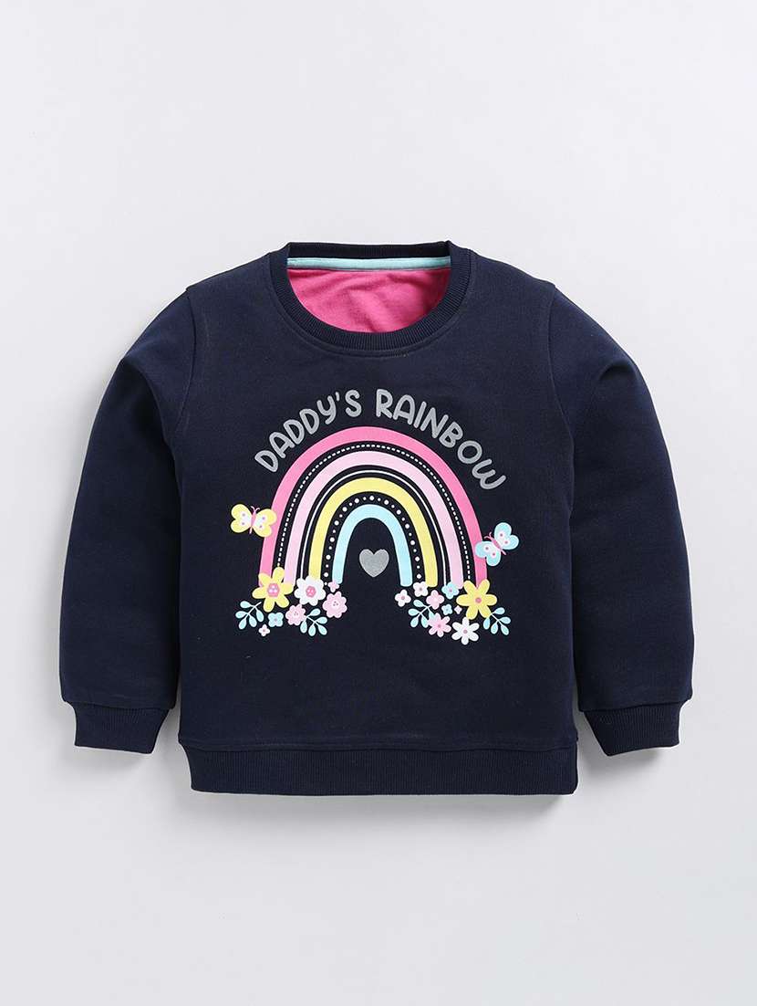 girls printed long sleeve sweatshirt