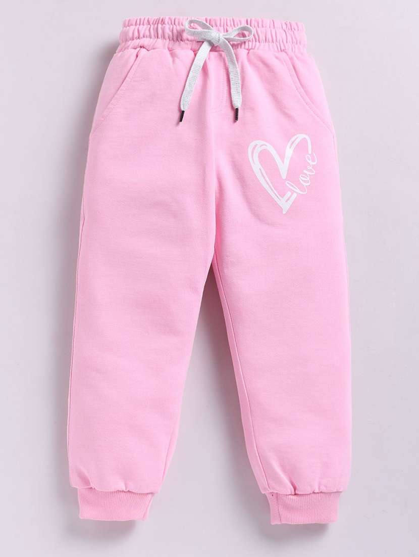 girls printed mid rise jogger