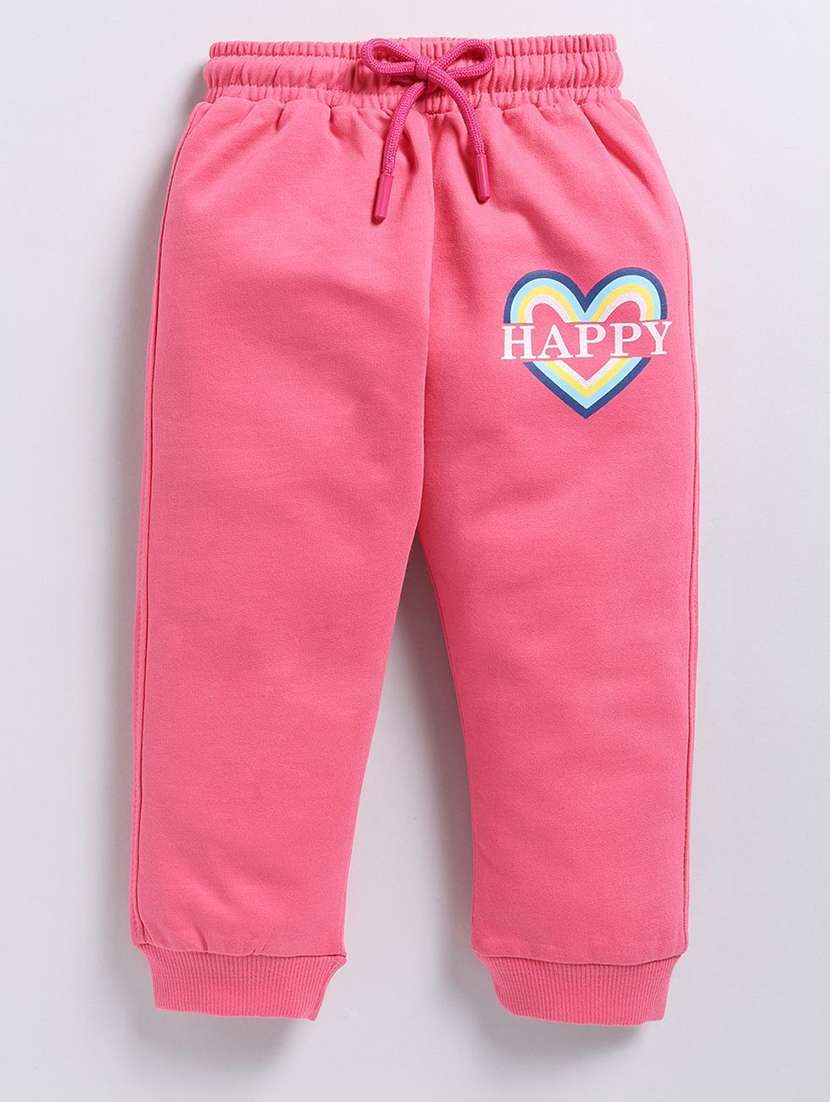 girls printed mid rise jogger