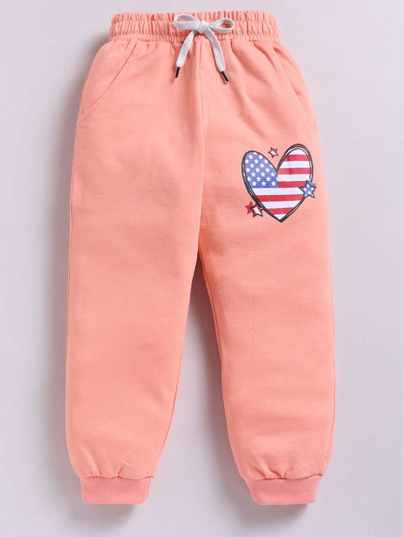girls printed mid rise jogger
