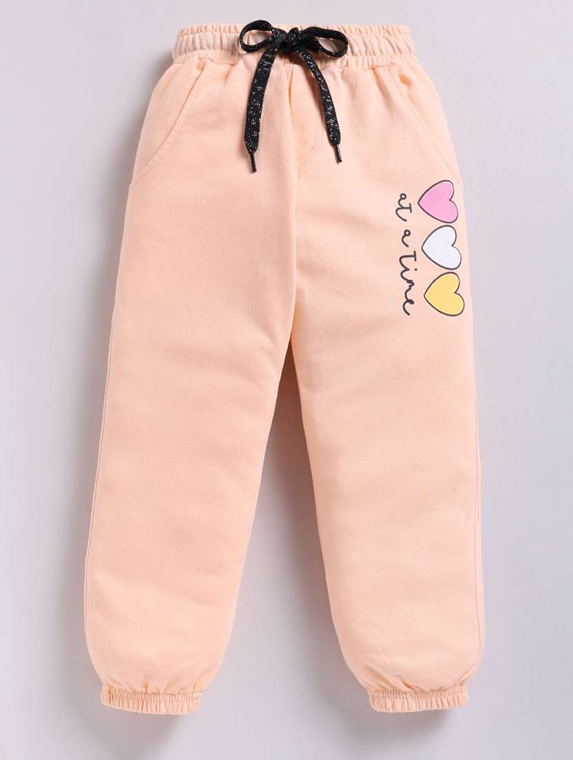 girls printed mid rise jogger