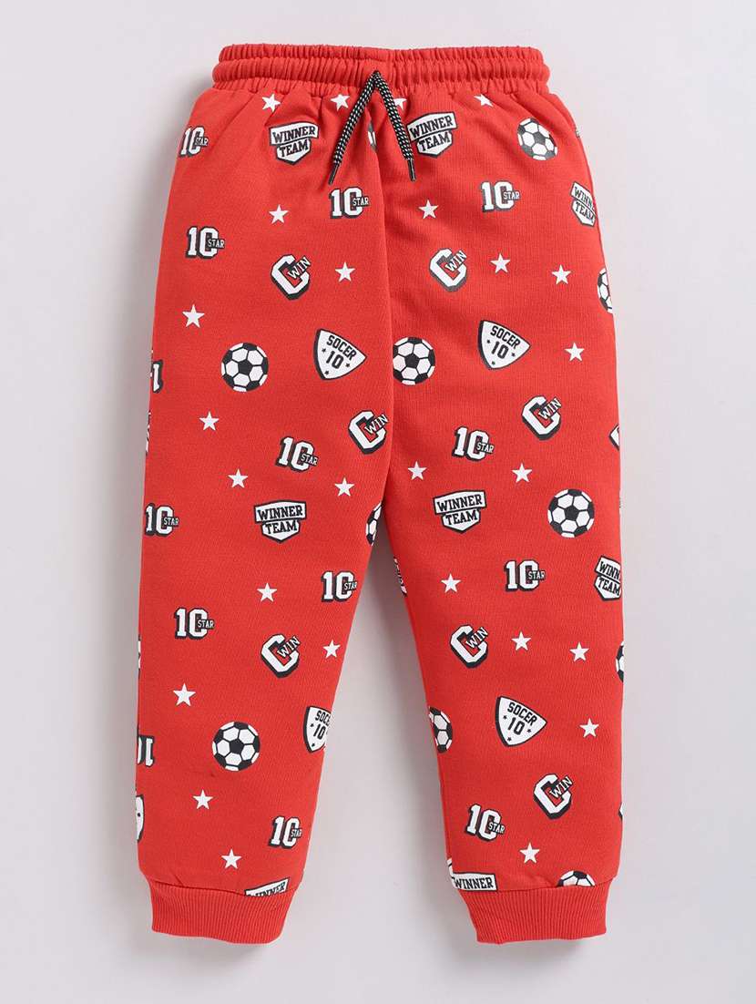 kids printed mid rise jogger