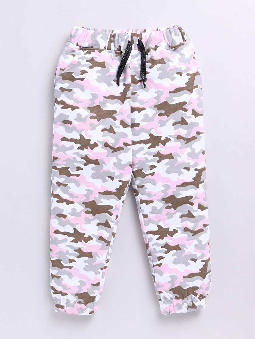 girls printed mid rise jogger