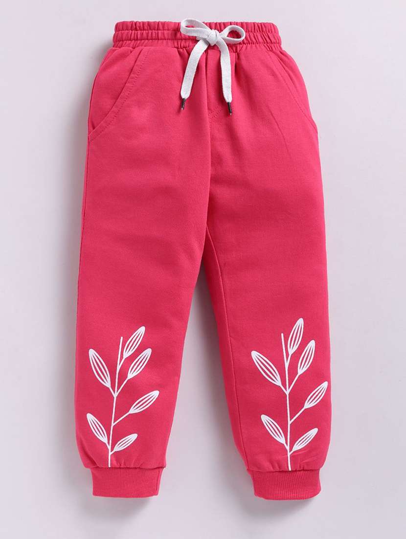 girls printed mid rise jogger