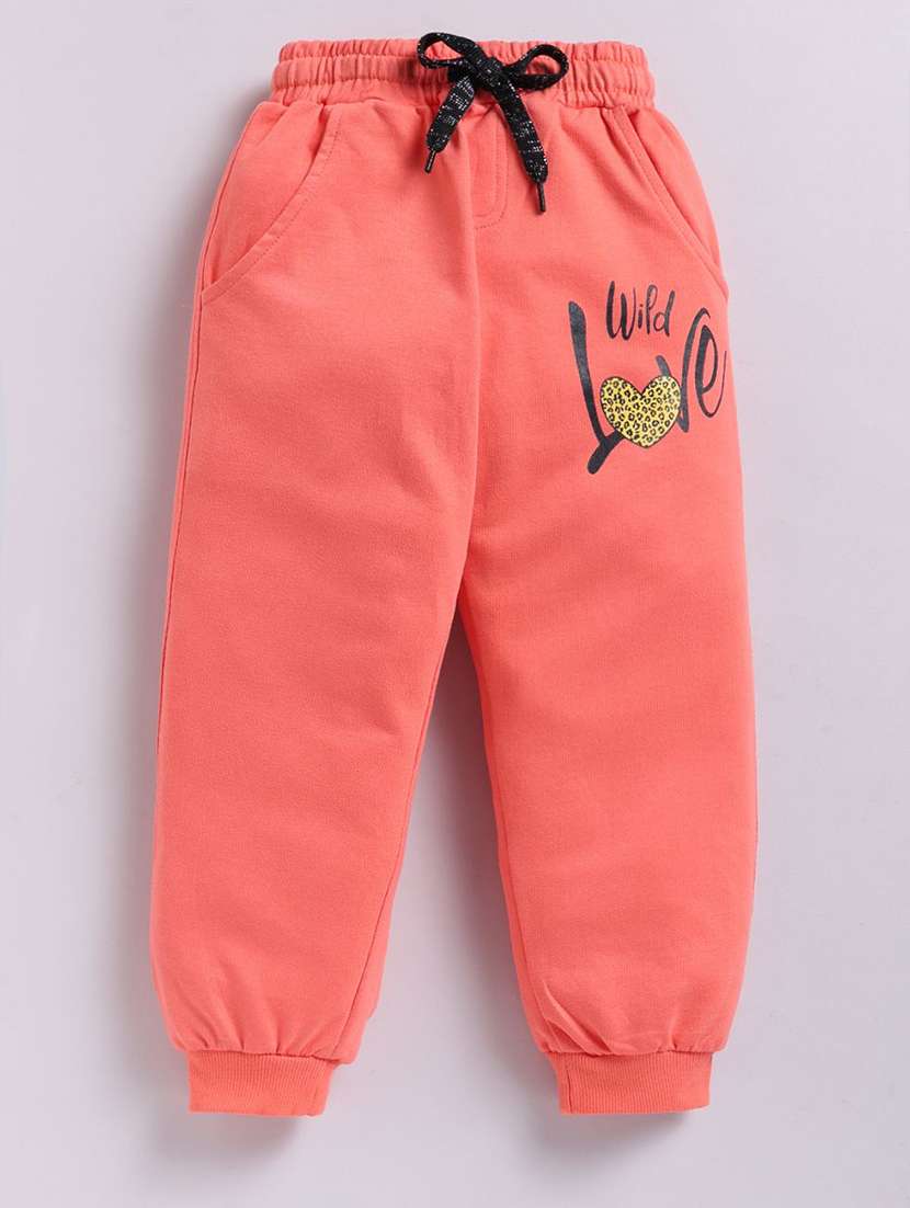girls printed mid rise jogger