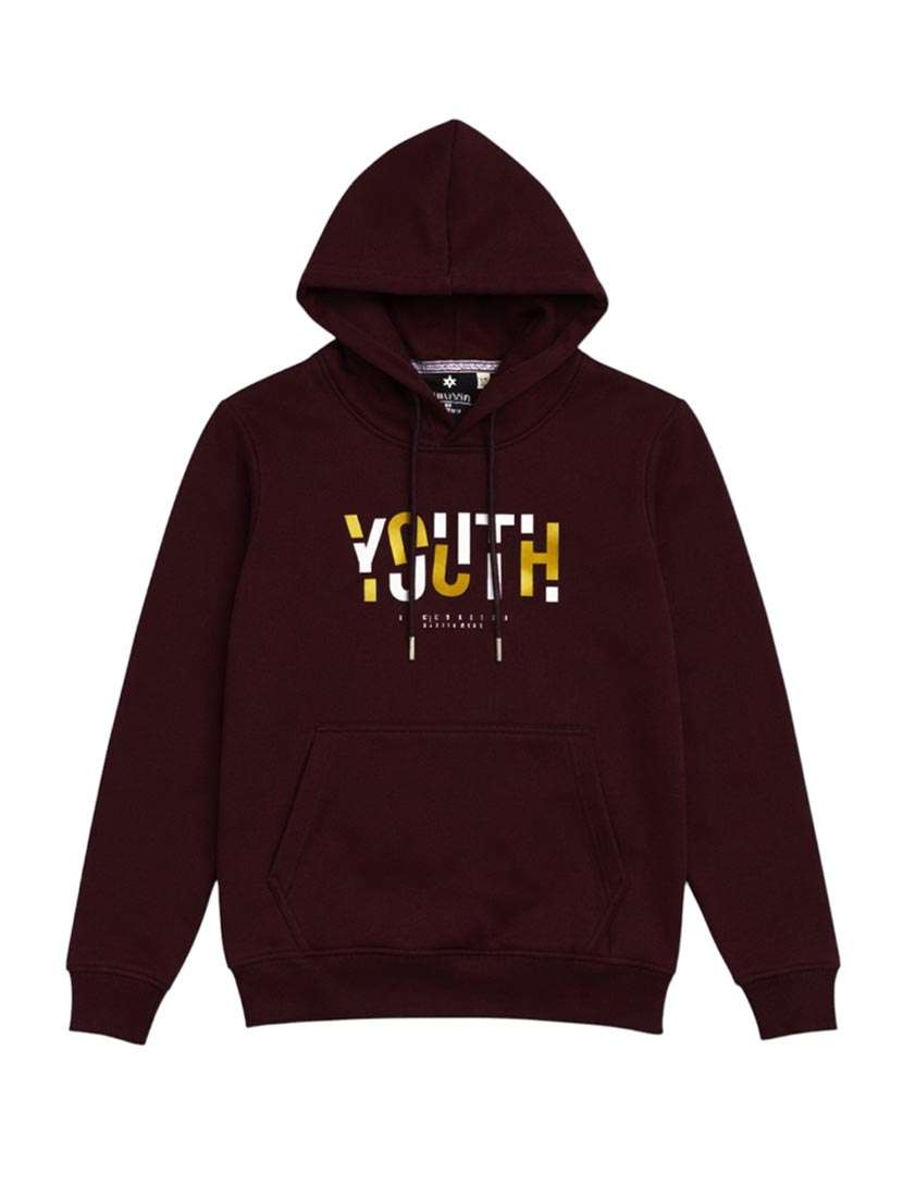 boys printed long sleeve hooded sweatshirt