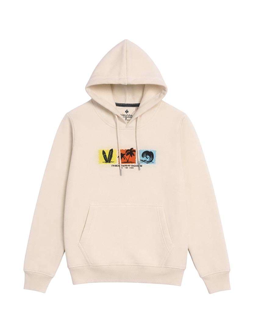 boys printed long sleeve hooded sweatshirt