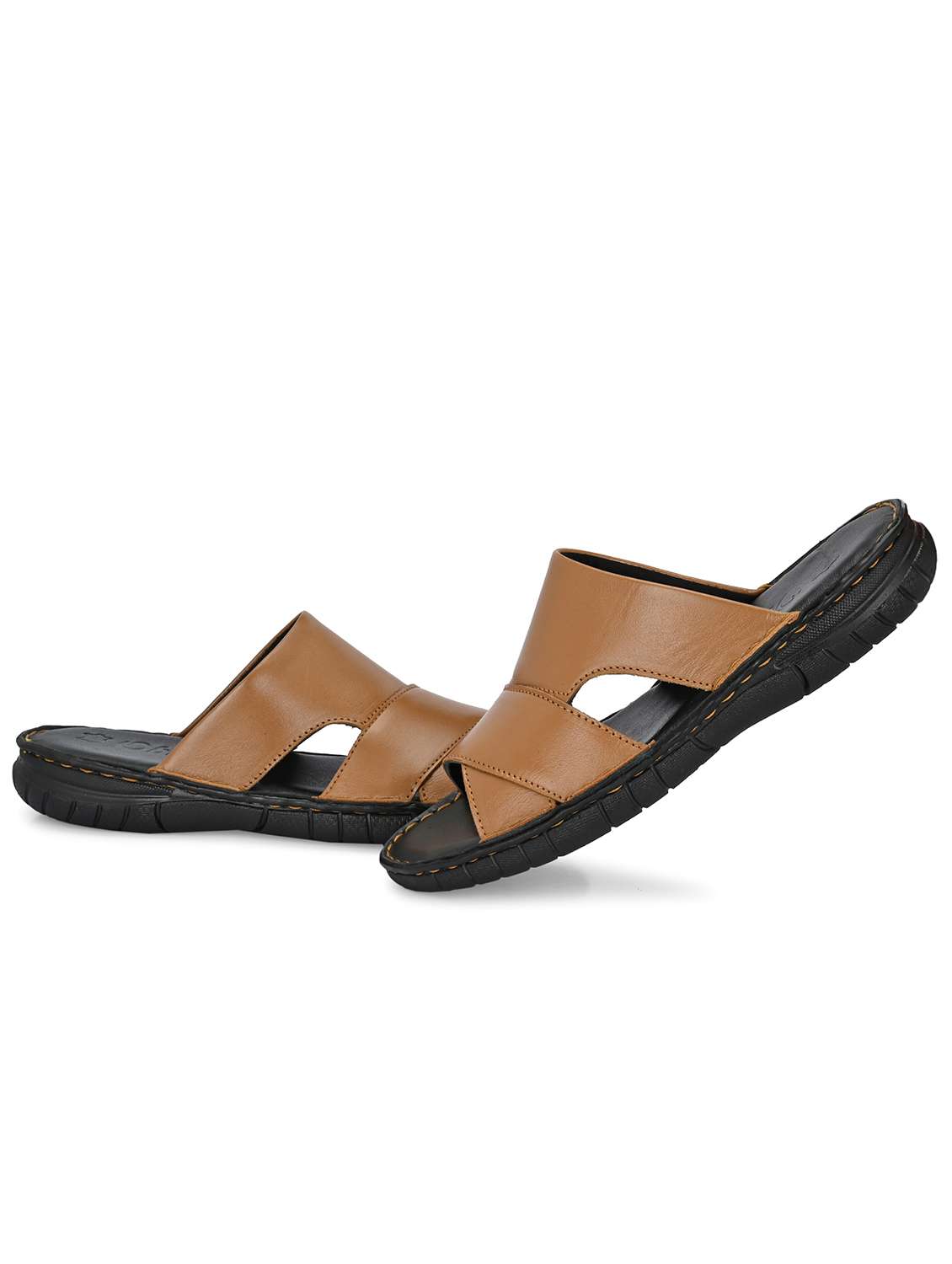 men tan slip on sandal - 22303519 -  Standard Image - 3