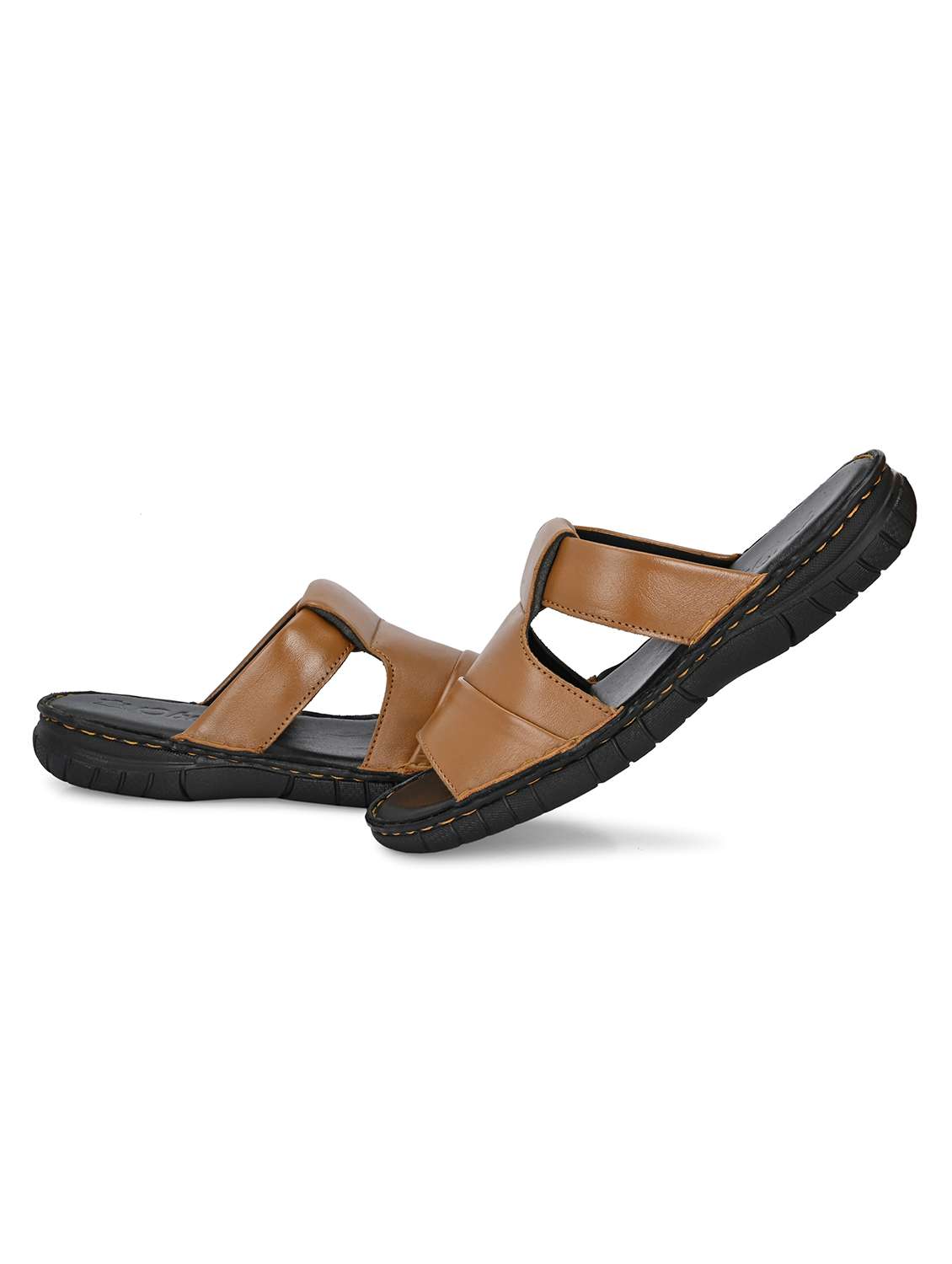 men tan slip on sandal - 22303523 -  Standard Image - 3