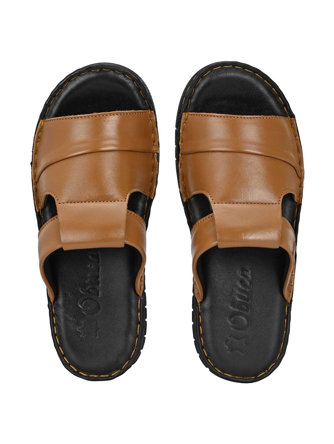 men tan slip on sandal - 22303523 -  Standard Image - 5