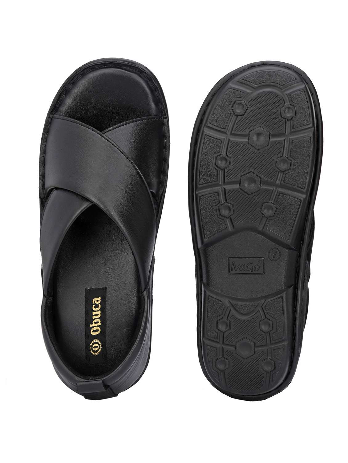 men solid close back sandal - 22303524 -  Standard Image - 3