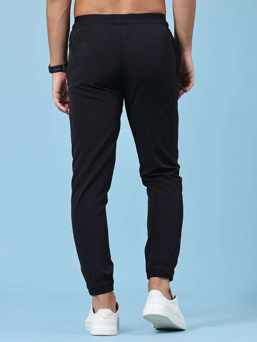 black cotton  full length track pant - 22304073 -  Standard Image - 3