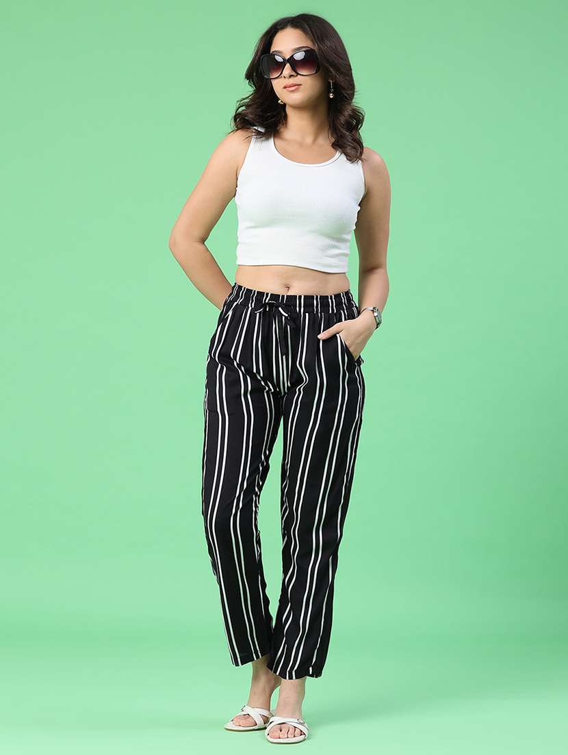 women printed mid rise regular fit pajama - 22304264 -  Standard Image - 5