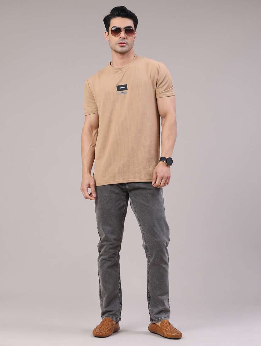 Men Plain Mid Rise Full Length Jeans - 22304322 -  Standard Image - 5