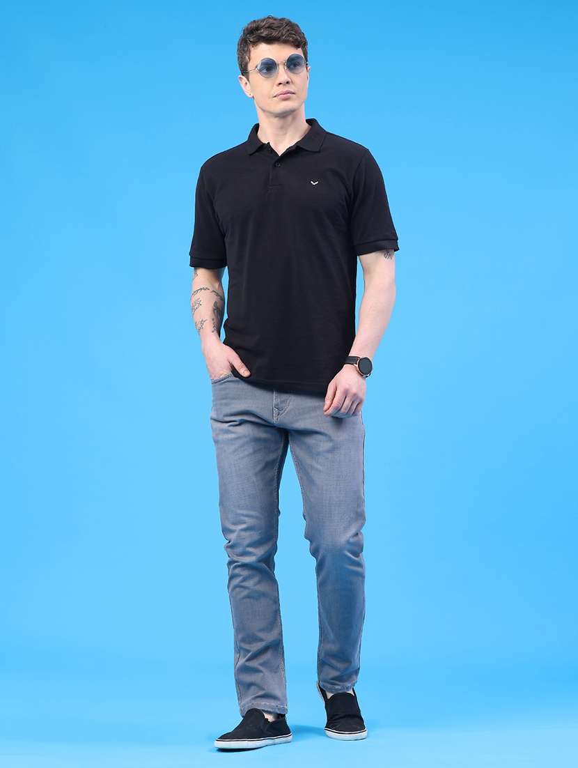 men plain mid rise full length jeans - 22304329 -  Standard Image - 5