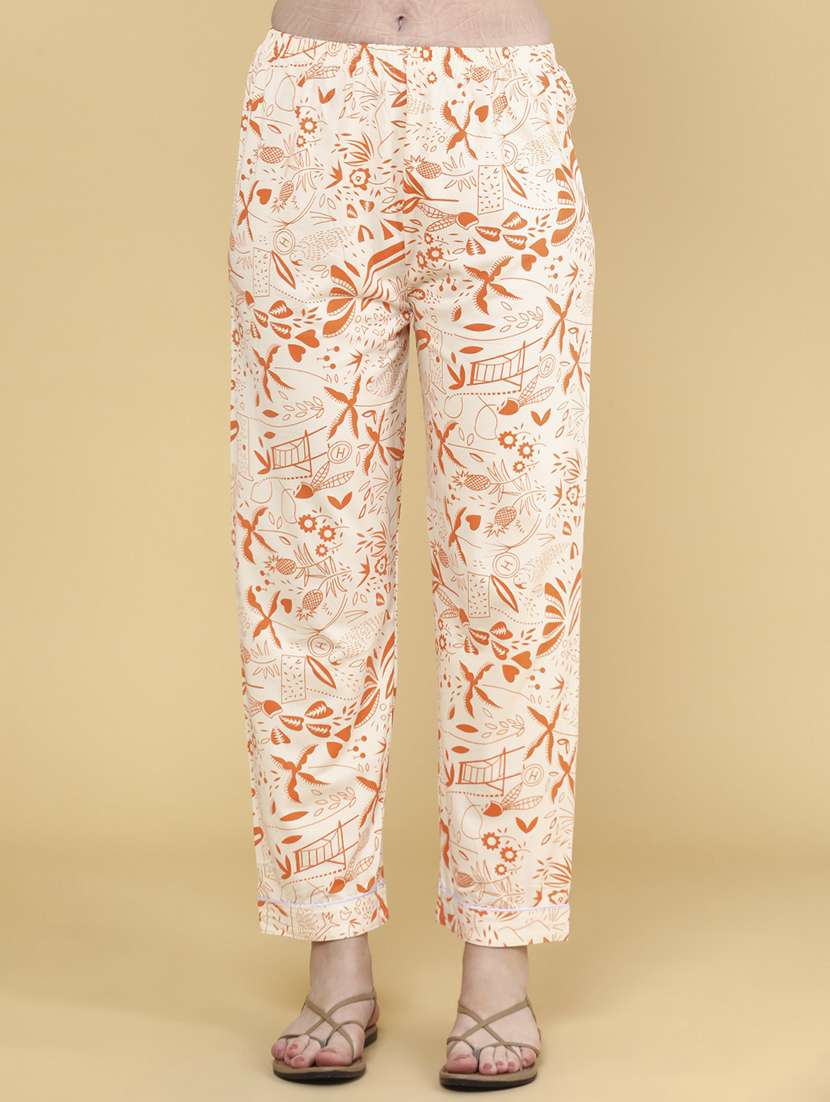 orange polyester pyjama set nightwear - 22304700 -  Standard Image - 5