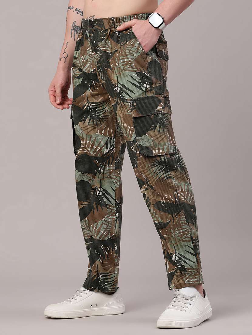 men printed mid rise cargo pant - 22304703 -  Standard Image - 3