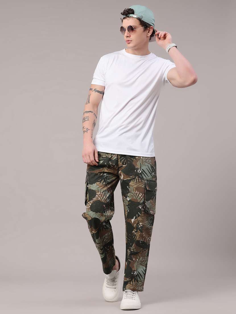 men printed mid rise cargo pant - 22304703 -  Standard Image - 5