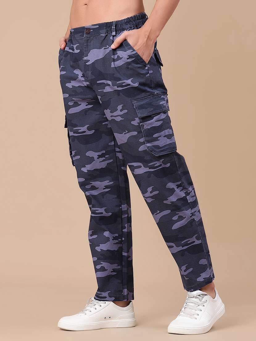 men printed mid rise cargo pant - 22304705 -  Standard Image - 3