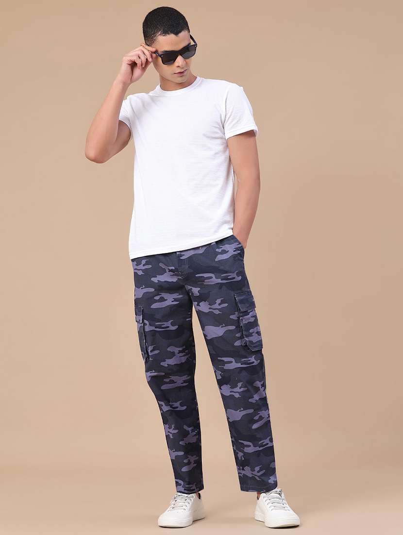 men printed mid rise cargo pant - 22304705 -  Standard Image - 5