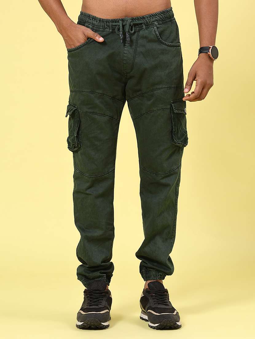 green cotton cargos