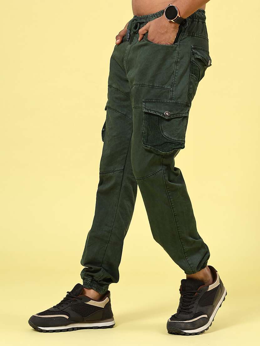 green cotton cargos - 22304715 -  Standard Image - 3