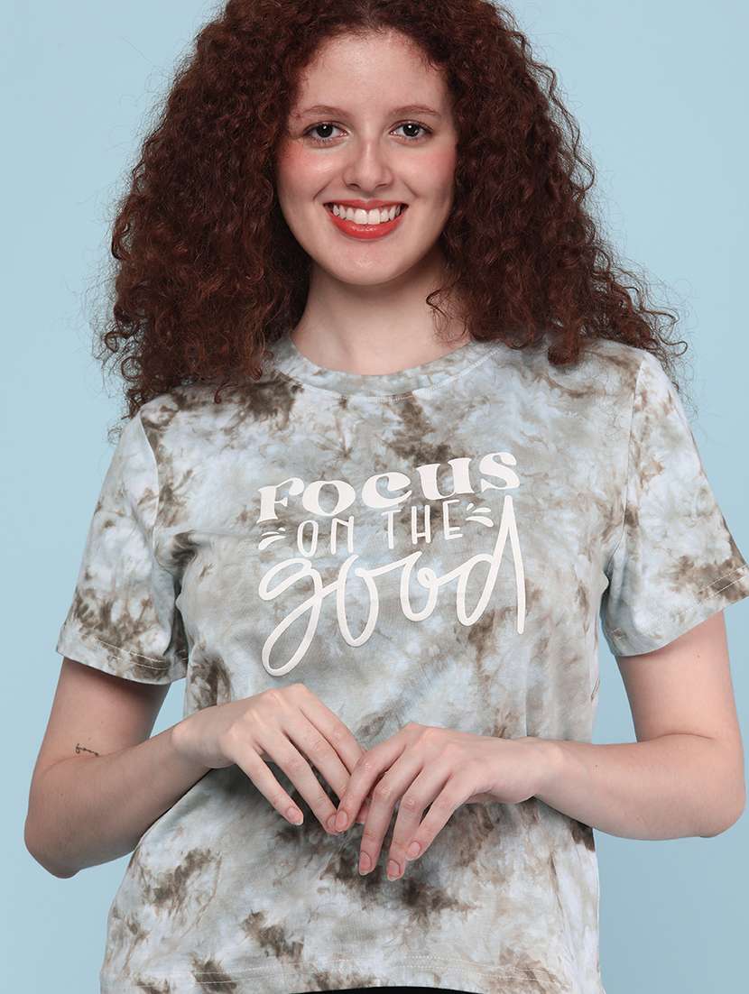 women printed short sleeve t-shirt