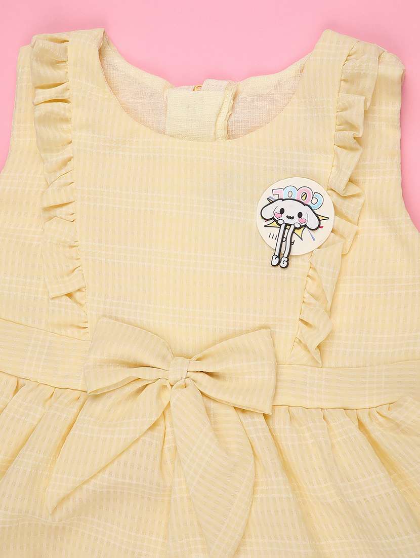 girls self designed sleeveless flared frock - 22304763 -  Standard Image - 3