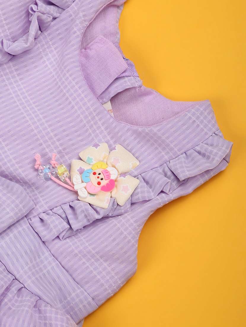 girls self designed sleeveless flared frock - 22304768 -  Standard Image - 3