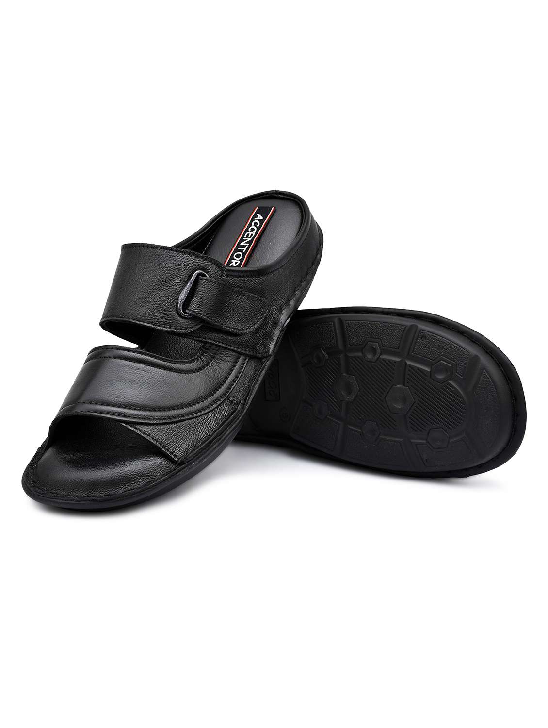 men black slip on sandal - 22304992 -  Standard Image - 3