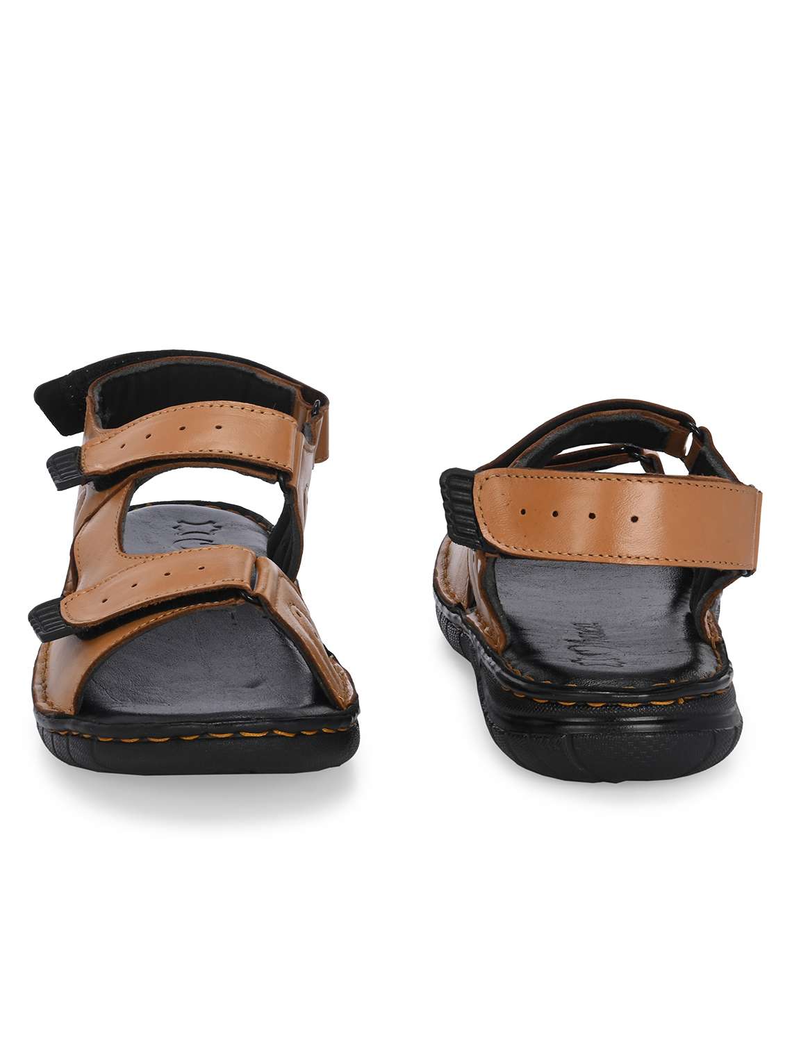 men solid back strap sandal - 22304994 -  Standard Image - 3