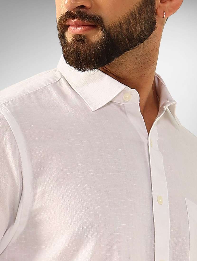 men solid long sleeve regular fit casual shirt - 22305127 -  Standard Image - 3