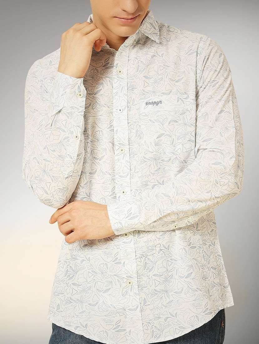 men printed long sleeve regular fit casual shirt - 22305135 -  Standard Image - 3