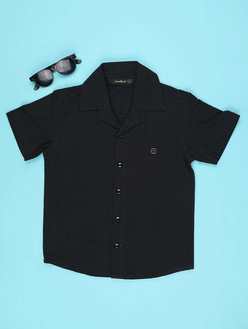 boys solid short sleeve shirt