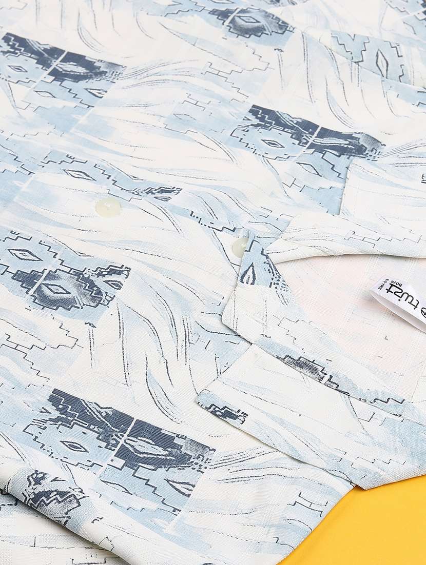 boys printed cuban collar shirt - 22305357 -  Standard Image - 3
