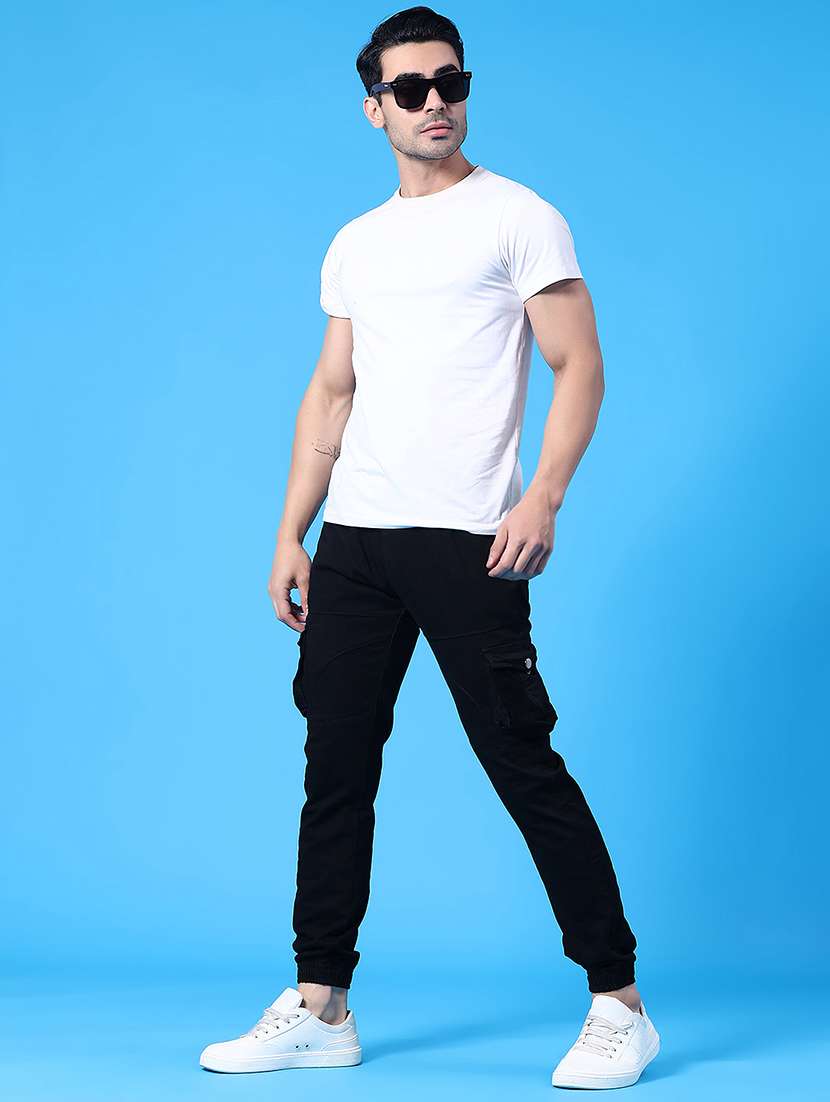 black cotton joggers - 22305460 -  Standard Image - 5