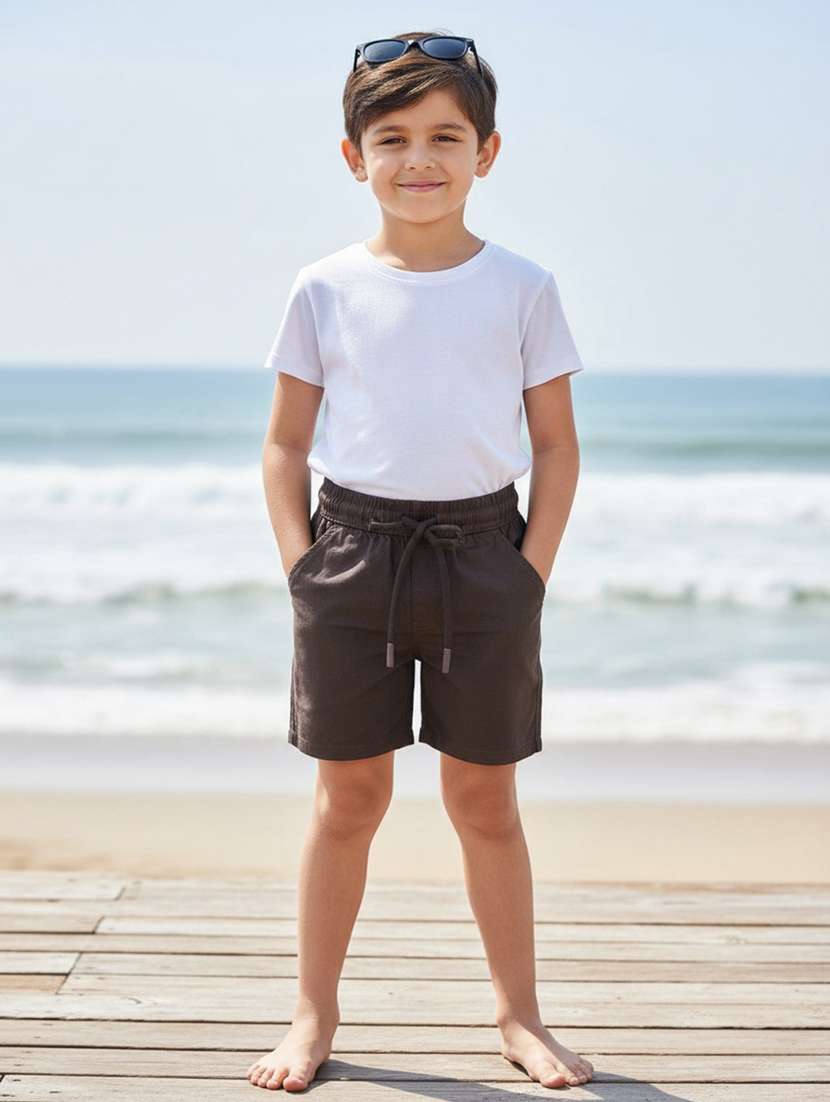 brown cotton shorts & three fourth