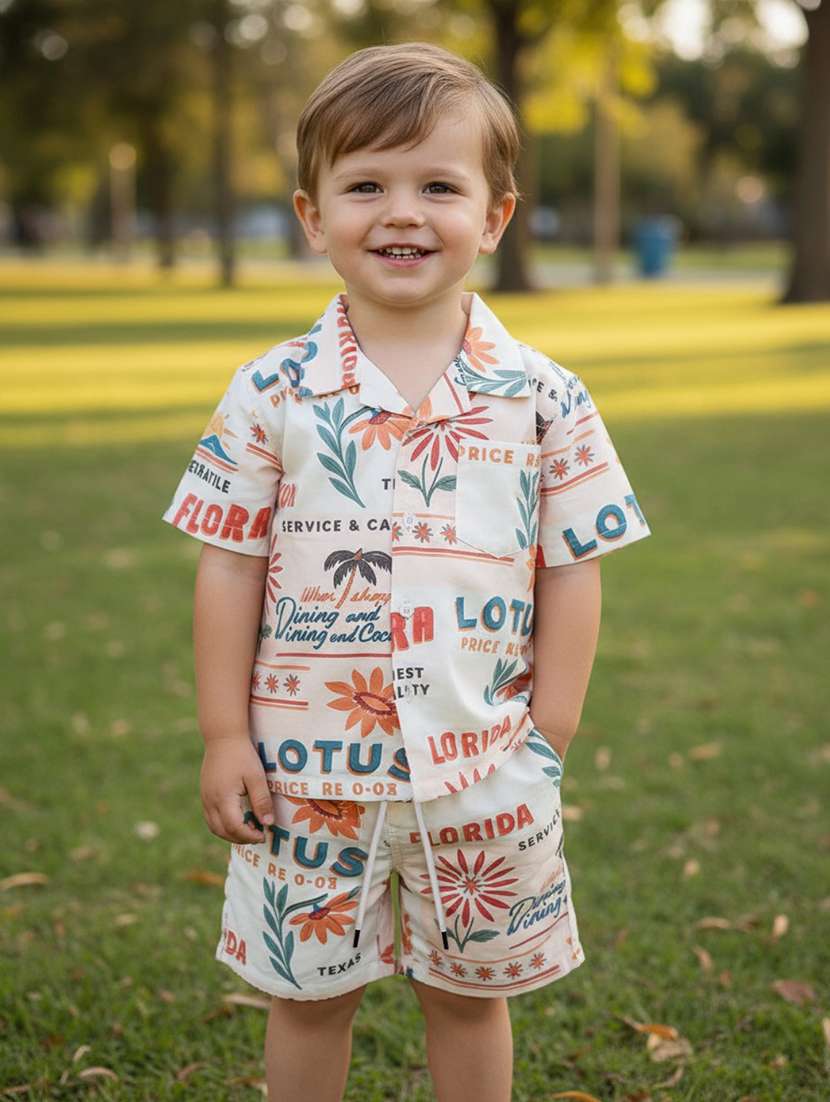 orange cotton suit sets twin & dungree