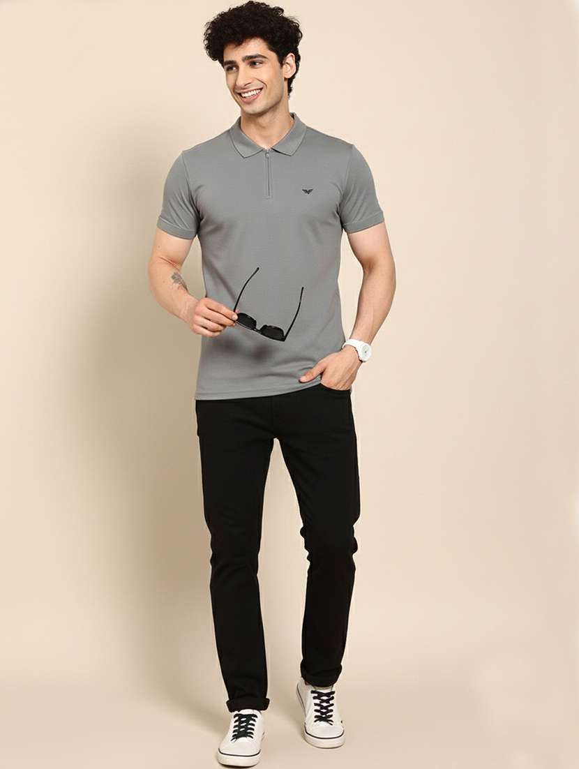 men solid short sleeve regular fit polo t-shirt - 22305647 -  Standard Image - 3