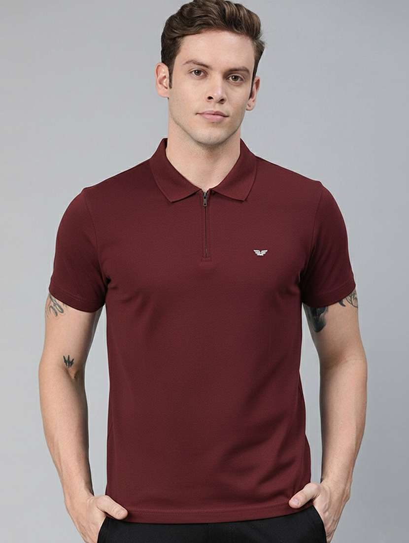 men solid short sleeve regular fit polo t-shirt