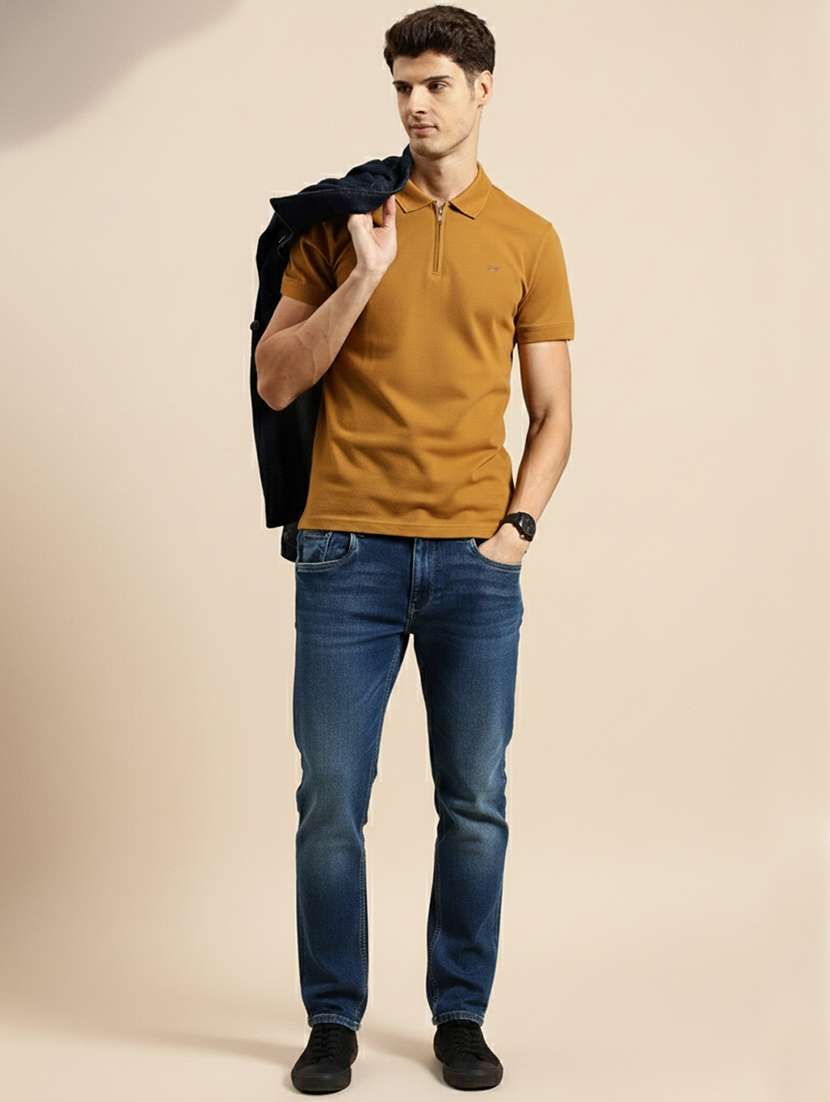 men solid short sleeve regular fit polo t-shirt - 22305650 -  Standard Image - 3