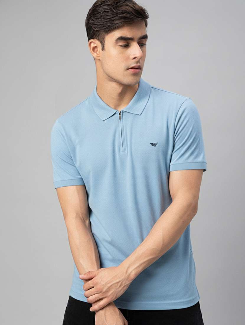 men solid short sleeve regular fit polo t-shirt