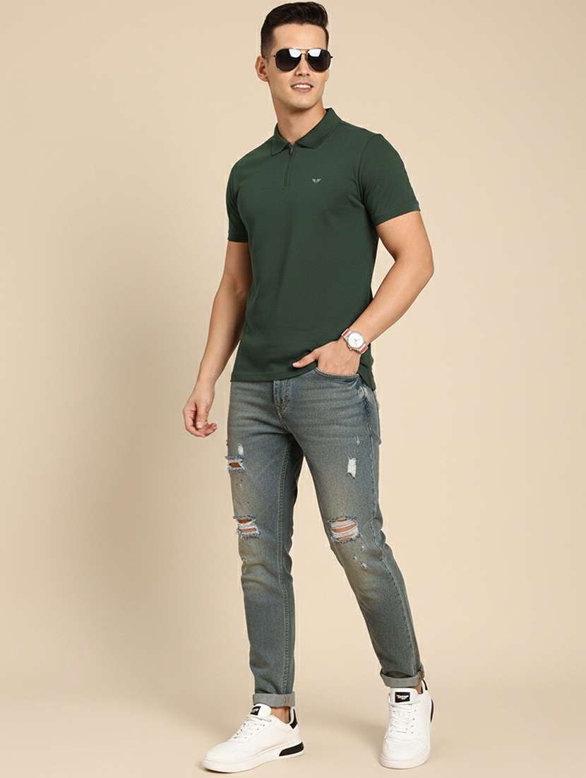 men solid short sleeve regular fit polo t-shirt - 22305717 -  Standard Image - 3