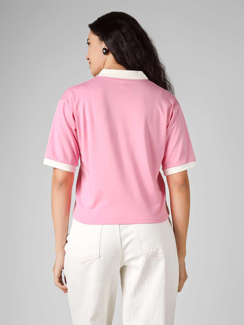 women printed short sleeve polo t-shirt - 22305729 -  Standard Image - 5