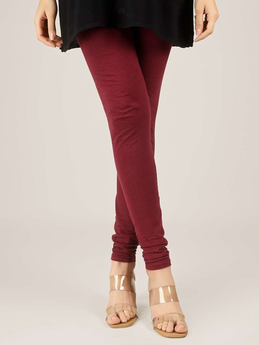 women solid mid rise legging - 22305738 -  Standard Image - 3