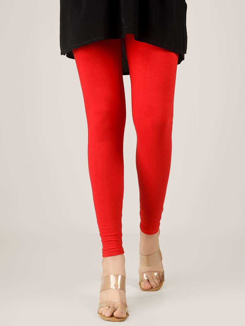 women solid mid rise legging - 22305741 -  Standard Image - 3