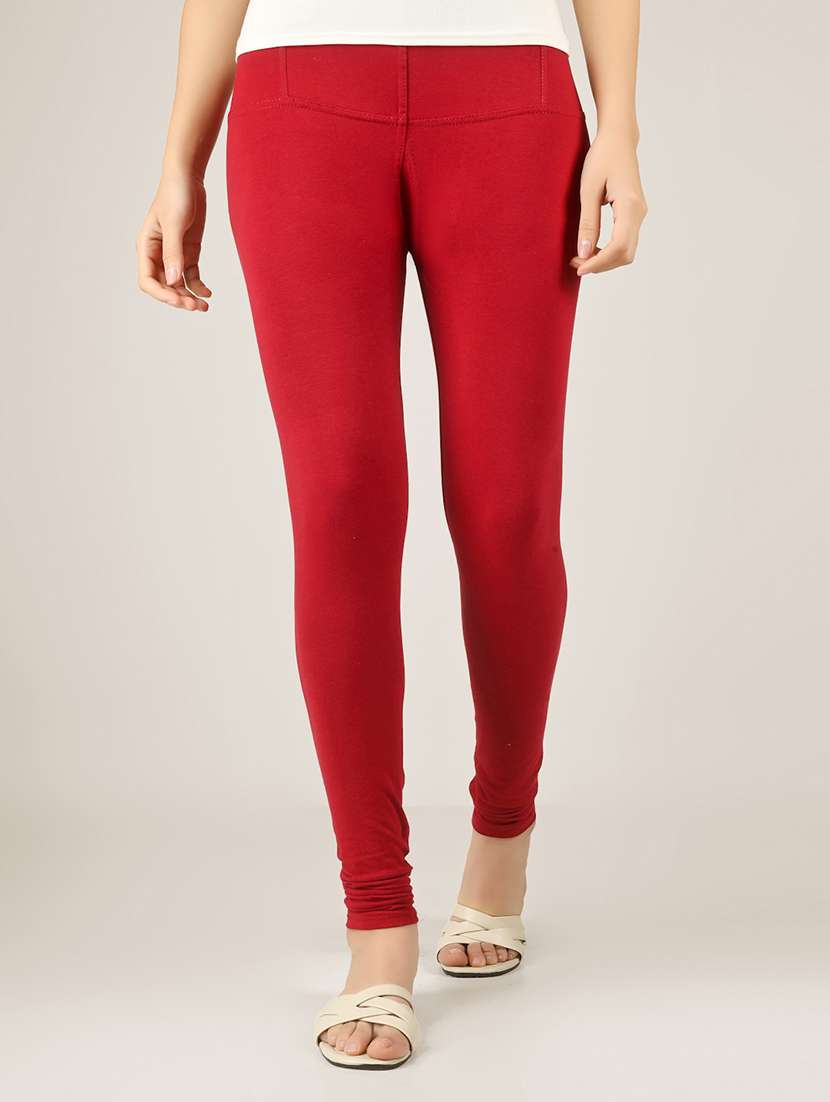 women solid mid rise legging - 22305746 -  Standard Image - 3