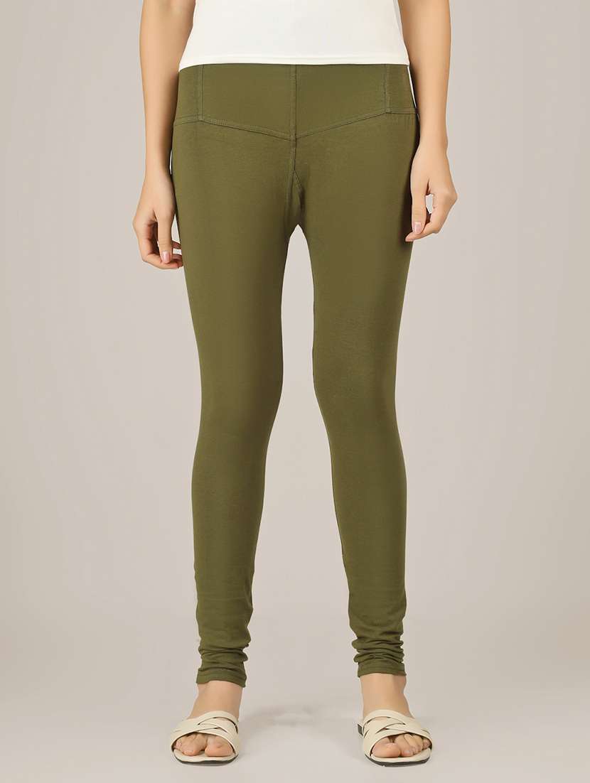 women solid mid rise legging - 22305747 -  Standard Image - 3